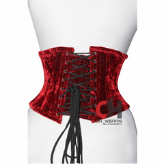 Christmas corsets bustiers Red Velvet Underbust Steel Boned Waist Trainer OH-01RV