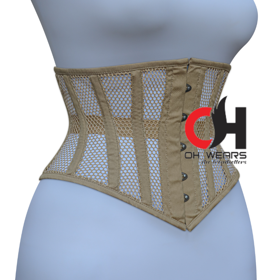 Beige Hourglass Mesh Underbust Corset