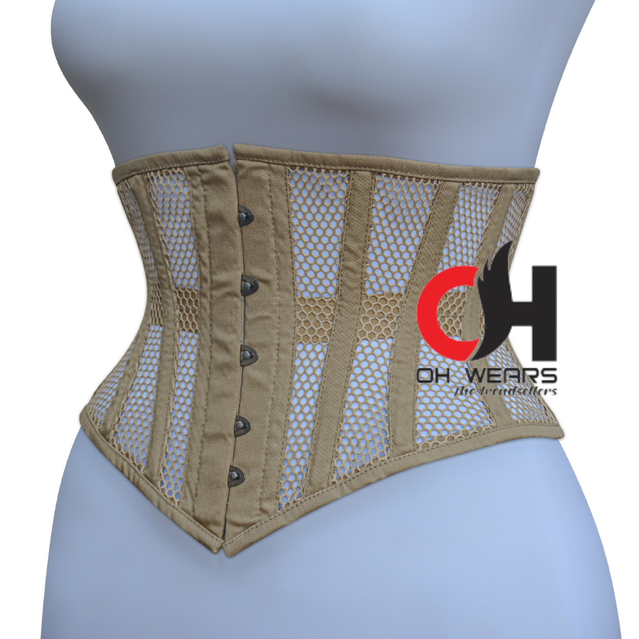 Beige Hourglass Mesh Underbust Corset