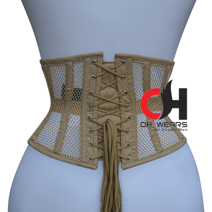 Beige Hourglass Mesh Underbust Corset