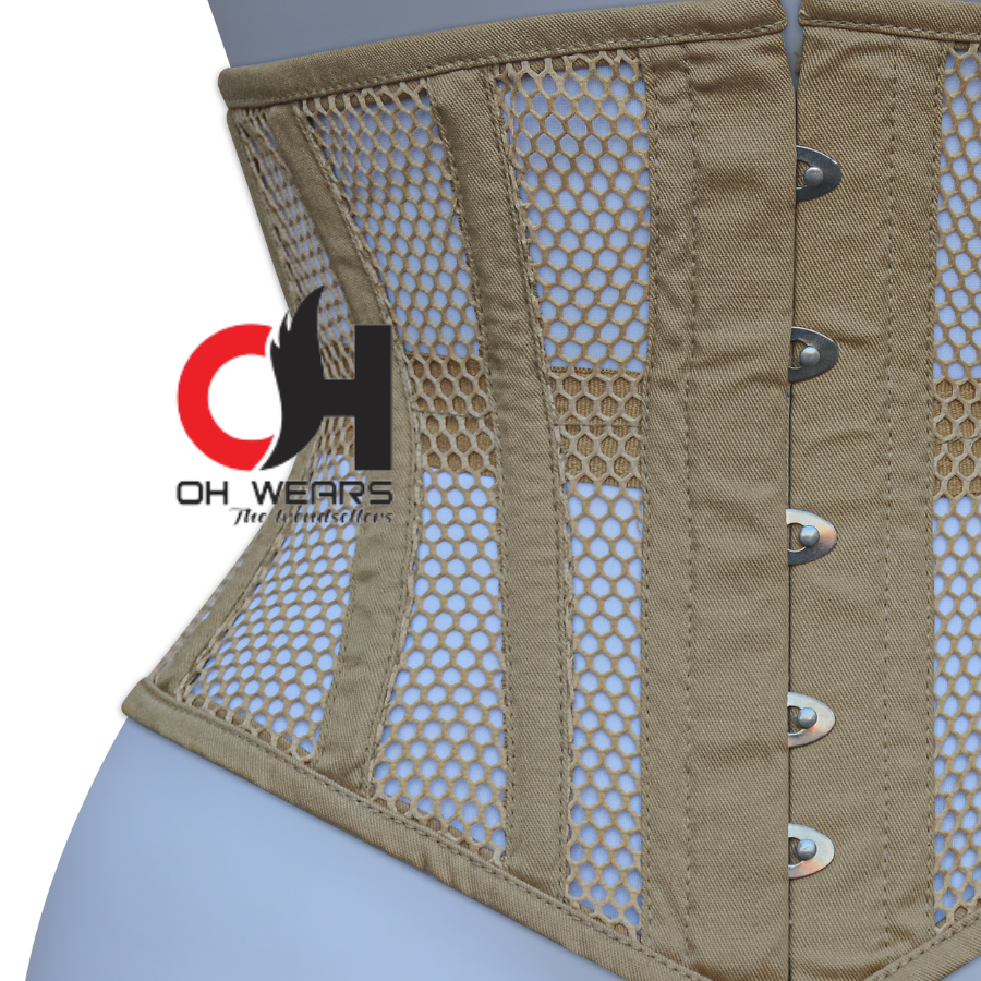 Beige Hourglass Mesh Underbust Corset