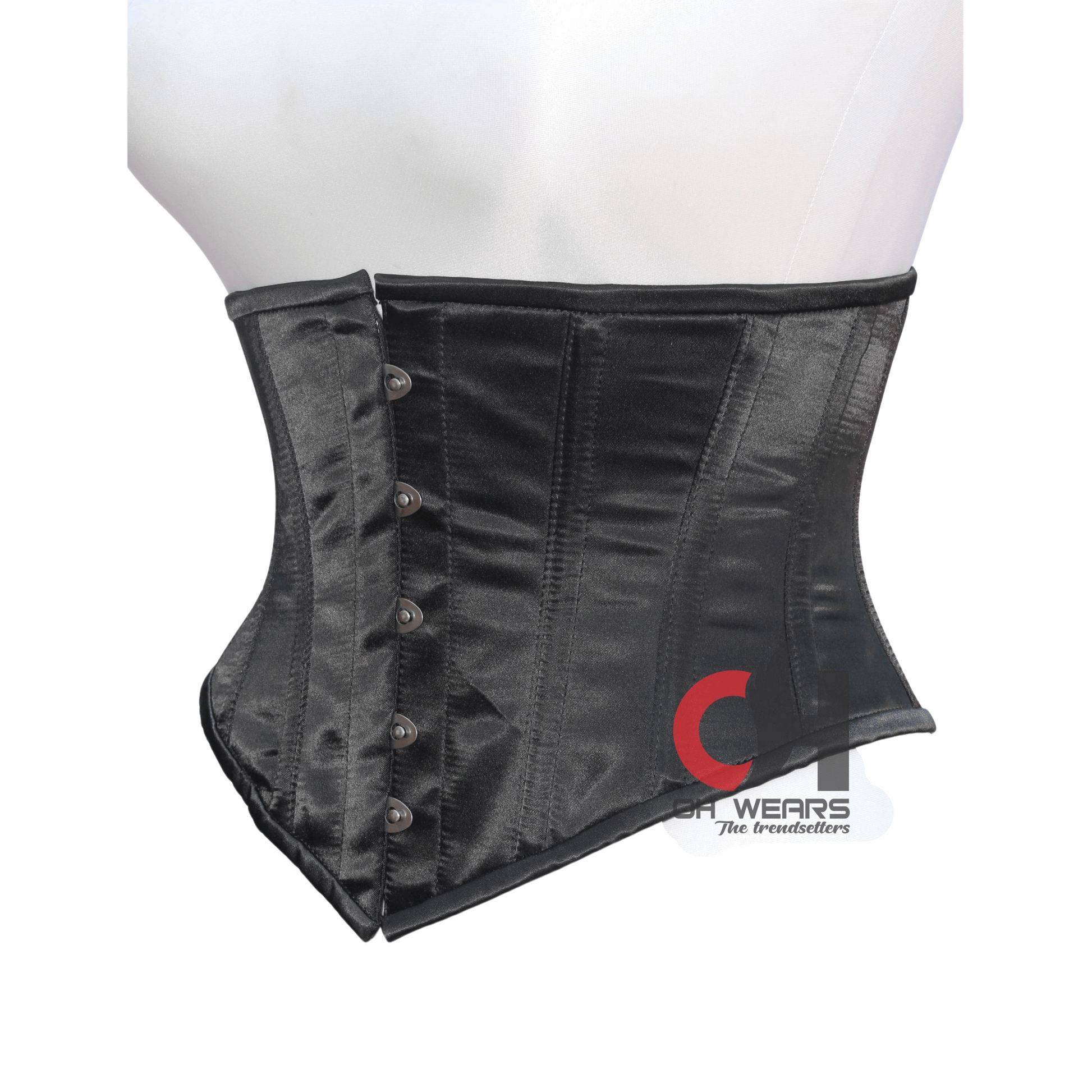 Satin underbust corset Hourglass Curve Waspie Steel boned Waist Trainer OH-310 Satin Black Underbust Corset Lace Up Corset Corset