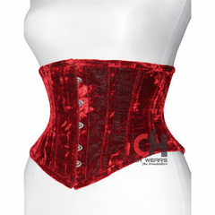 Christmas corsets bustiers Red Velvet Underbust Steel Boned Waist Trainer OH-01RV