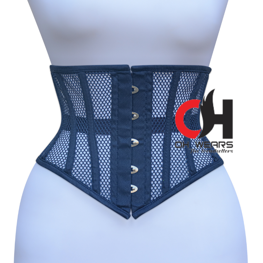 Cotton Mesh Underbust Waist Cincher Corset