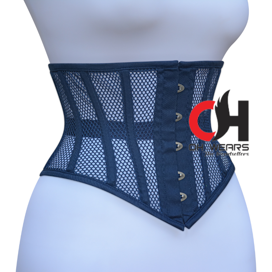 Cotton Mesh Underbust Waist Cincher Corset