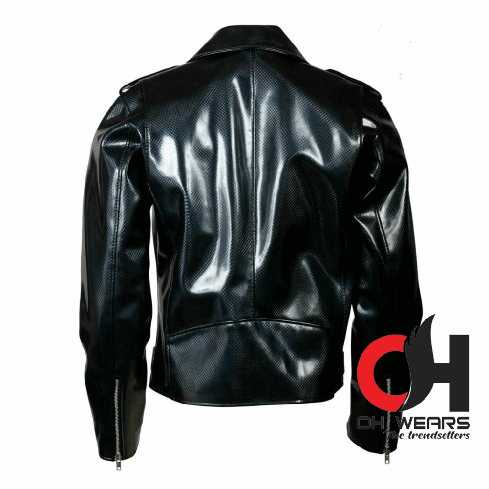 Gothic handmade Gothic Moto Black PVC Vinyl Jacket Stylish Men Motorcycle Jacket Punk Rock EMO Fetish Jacket OH-603-GJ Gothic Wears