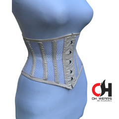 Women Mesh Cotton Underbust Corset Steel Boned