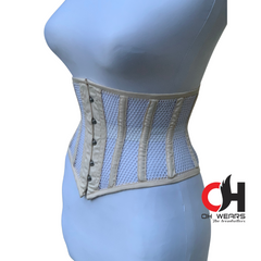 Women Mesh Cotton Underbust Corset Steel Boned