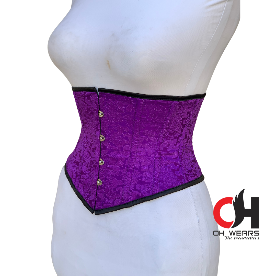 Women Brocade Underbust Steel Boned Corset