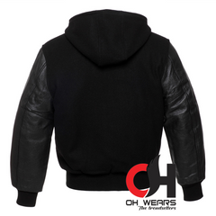 Chaqueta universitaria con capucha personalizada 