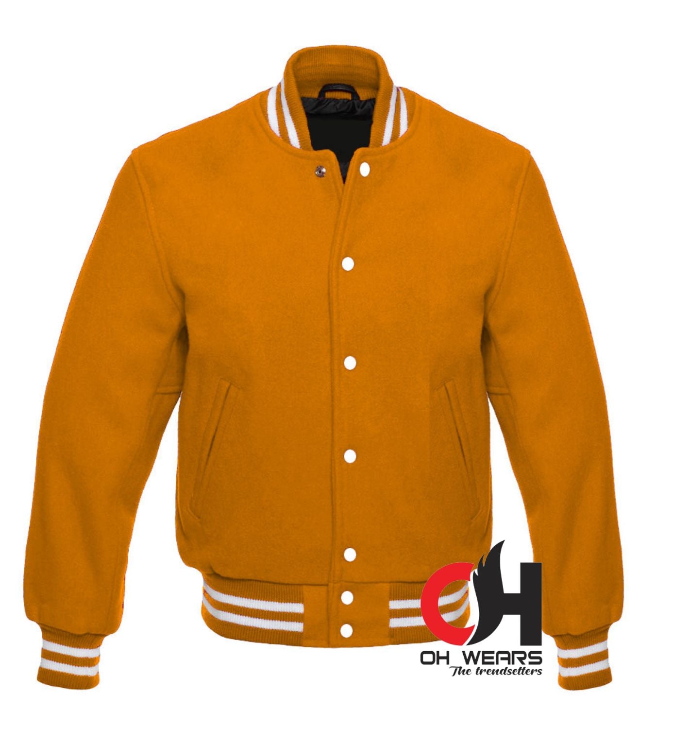 Mustard Blend Wool Varsity Jacket