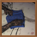 Blue Mesh Midbust/Waspie Corset