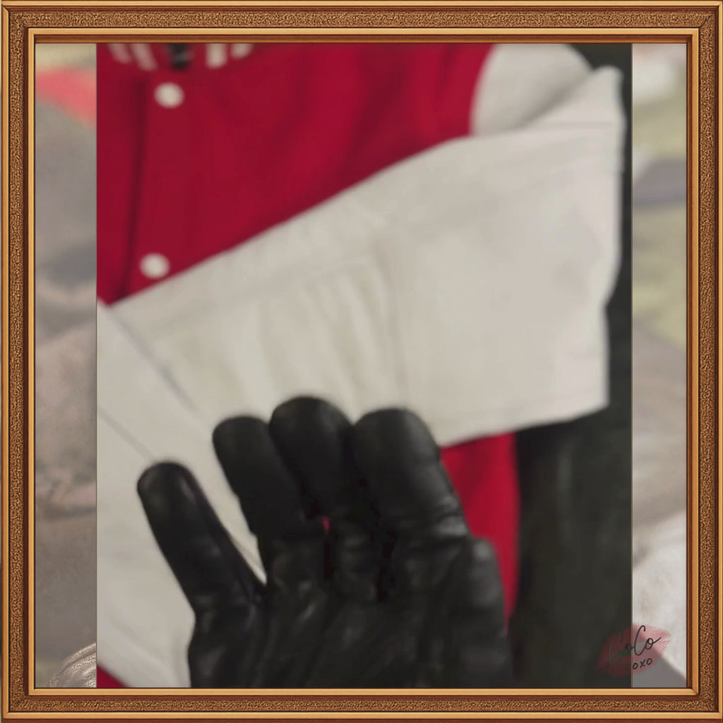 Blue Wool Genuine White Leather Sleeves Varsity Jacket (Copy)