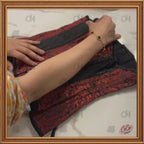 Black/Red Brocade Underbust Outwear Corset