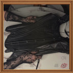 Overbust Black Leather Outwear Corset with Straps