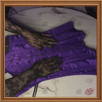 Purple Satin Overbust Steel Boned Corset
