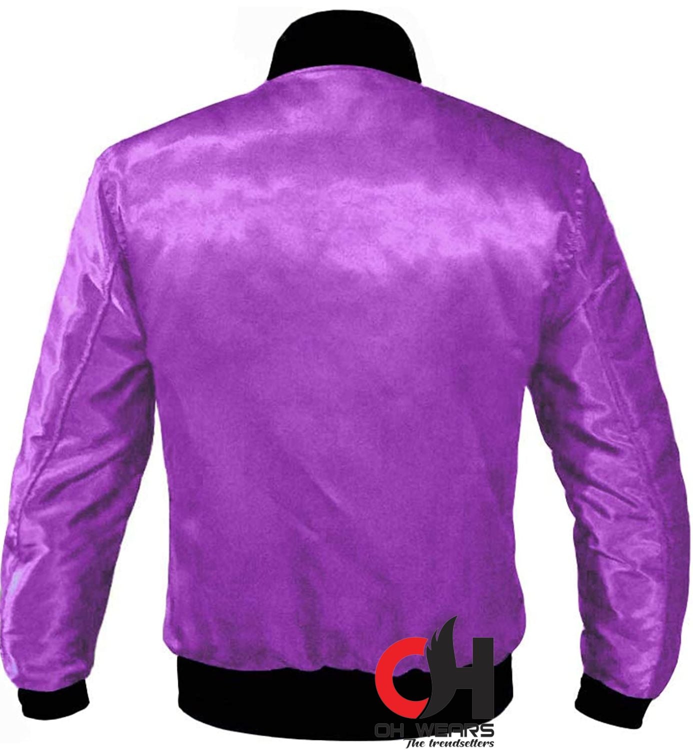 Varsity Purple Satin Baseball Letterman Mid-Season Streetwear Varsity-Jacke Varsity Letterman-Collage-Jacken für Herren, Damen und Kinder 